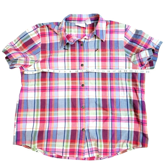 Alfred Dunner plaid button down shirt - Picture 7 of 7